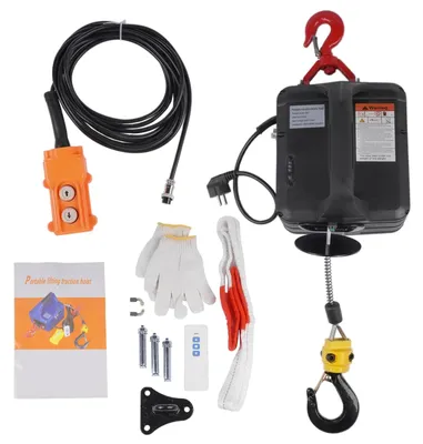 Immagine prodotto di Verricelli elettrici - Verricello elettrico 3-in-1, 1500 W - Capacità di sollevamento: 500 kg - Portatile - Con telecomando