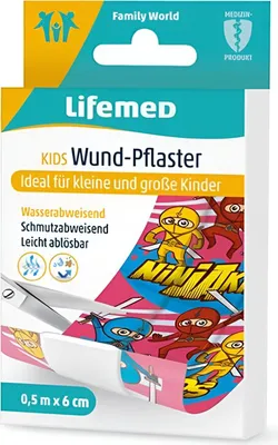 Image de Pansements pour enfants Lifemed "Ninjas" 500 mm x 60 mm