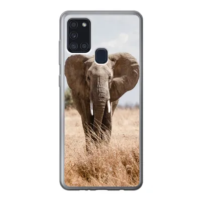 Produktbild von MuchoWow® Handyhülle Schutzhülle Hülle für Samsung Galaxy A21s Elefant - Natur - Tiere - Porträt Silikon Softcase Handy Hülle - Hartschale