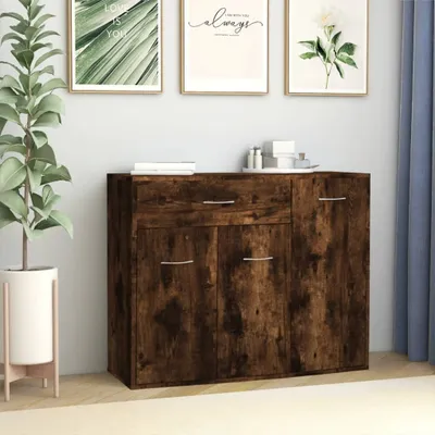 Produktbild von "SALE 2026"Sideboard/Kommode - elegantes Design - Buffetschrank - Räuchereiche 88x30x70cm Holzwerkstoff NEU395100 - Kommoden