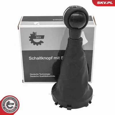 Produktbild von ESEN SKV Schaltknauf 5-Gang Schalthebelknauf Schwarz Synthetikleder Kunststoff für MINI Schrägheck (F56) Clubman (F54) Schrägheck (F55) Cabrio (F57)