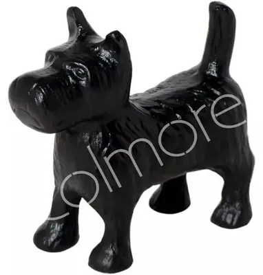 Immagine prodotto di Oggetto decorativo per cani, alluminio, finitura nera opaca, dimensioni 20x8x18 cm