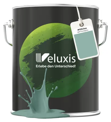 Produktbild von Wandfarbe Grün Mintgrün Matt Innenfarbe – Deckkraft Klasse 1, VOC-frei, Ohne Grundierung, Tropfarm – Wohnzimmer & Schlafzimmer – 5L – Veluxis (Light Eucalyptus)