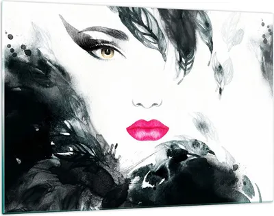 Produktbild von Bilder auf glas - Frau Abstraktion - 120x80cm - Glasbilder - Wandbilder - Kunstdruck - zum Aufhängen bereit - Wanddekoration aus Glas - Glas Bilder - Wandbild auf Glas - Einteilig - GAA120x80-3663
