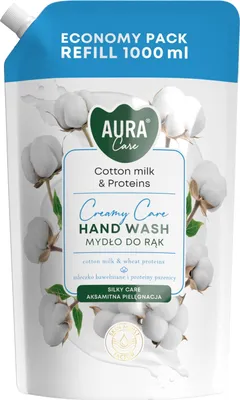 Produktbild von Flüssigseife 1000 ml, "Baumwollmilch" und Proteine, Aura Care