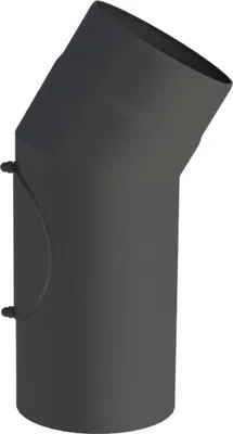 Produktbild von Ø 150 mm Ofenrohr Bogen 30° - mit Tür - schwarz