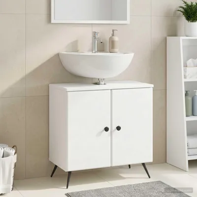 Produktbild von Maison Exclusive - Waschbeckenschrank BREDA Weiß 59,5 x 31,5 x 59 cm Holzwerkstoff