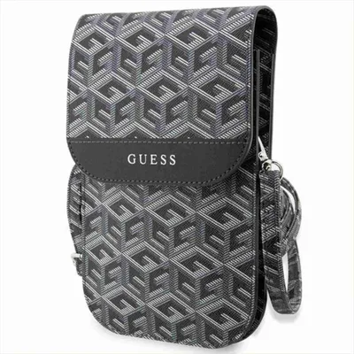 Produktbild von Guess Universell Handy Tasche Umhängetasche Schutz GCube Stripe Schwarz