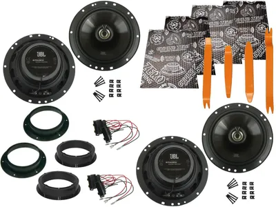 Produktbild von JBL Boxen Set für VW Golf 5 1Km Bj 03-12 Tür vorne hinten Dämmmatte Bügel 1200 W