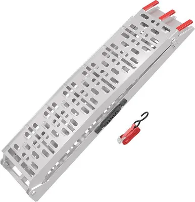 Produktbild von Auffahrrampe 226 cm 340 kg für Motorrad ATV Quad, Aluminium Auffahrschiene faltbar, Verladerampe rutschsicher