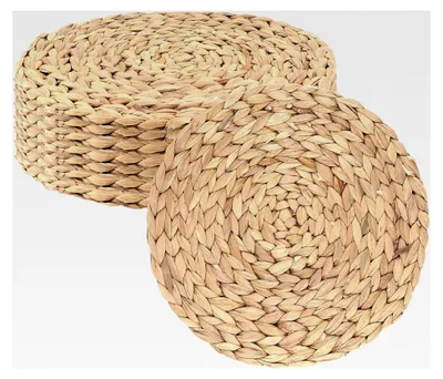 Produktbild von Set aus 8 runden Tischsets, 30 cm, hitzebeständig, aus natürlicher Wasserhyazinthe