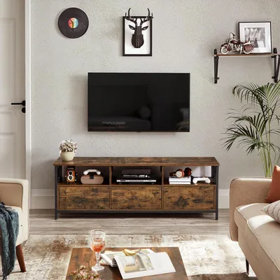 Produktbild von VASAGLE Lowboard TV-Schrank, 3 Schubladen, Breite 147cm, Stahlgestell