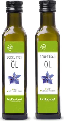 Produktbild von Borretschöl kaltgepresst 2x 250 ml (500 ml) I nativ - 100% rein I Rohkostqualiät von bioKontor