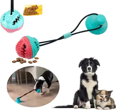 Image de Brosse à dents en caoutchouc Stick Food Treat Feeder Jouet avec ventouse puissante pour le dressage des chiens / le jeu / le mâchonnement