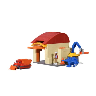 Produktbild von Dickie Toys Bob der Baumeister Garagen Spielset, Leo, Buddel, Spielzeug, mit Zubehör, 203133011