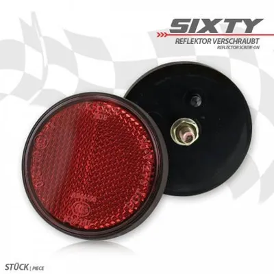 Produktbild von Reflektor Sixty rund rot mit Rand
