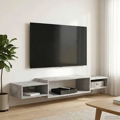 Produktbild von Maison Exclusive - Wandmontierter TV-Schrank Wandhalterung Betongrau