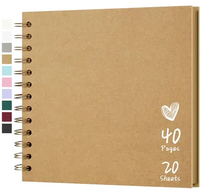 Productafbeelding van Fotoalbum Scrapbook 18x18 cm met 40 pagina's van Kraftpapier