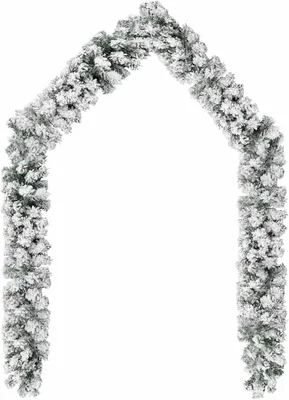 Produktbild von Grüne Weihnachtsgirlande mit Schnee, 10 m, aus PVC
