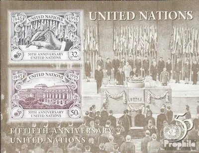 Produktbild von Briefmarken UNO - New York 1995 Mi Block12 (kompl.Ausg.) postfrisch 50 Jahre UNO