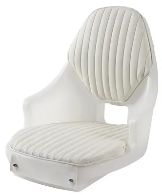 Image de Siège coque Compact polyéthylène, blanc avec coussin, 1 pièce