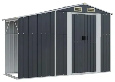 Productafbeelding van vidaXL Tuinhuis, antraciet, 277x93x179 cm, verzinkt staal