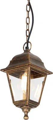 Zdjęcie produktu dla Klasyczna lampa wisząca zewnętrzna antyczne złoto IP44 - Capital