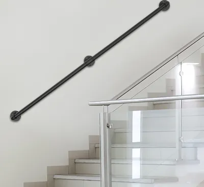 Obrázek produktu pro Zábradlí na schody Neklouzavé zábradlí Trubkové zábradlí na schody Balkon 153cm