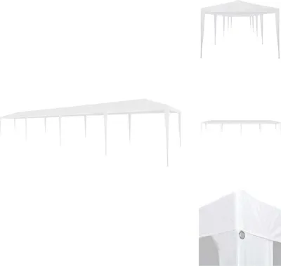 Produktbild von vidaXL Partyzelt 3x12 m PE Weiß - Pavillons & Partyzelte
