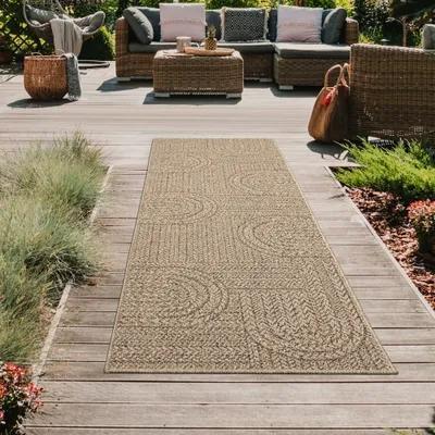 Produktbild von In- und Outdoor Teppich für Küche, Esszimmer oder Terrasse Größe - 80 x 250 cm
