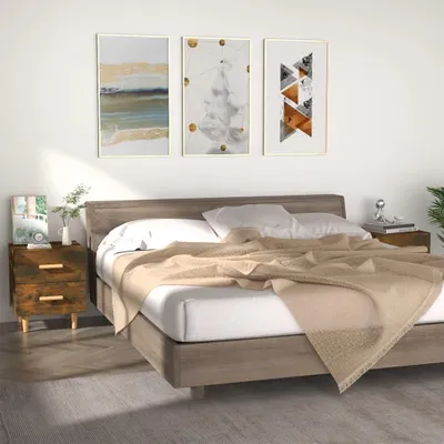 Obrázok produktu pre vidaXL Nočné stolíky 2 ks. Údený dub 40x35x47,5 cm