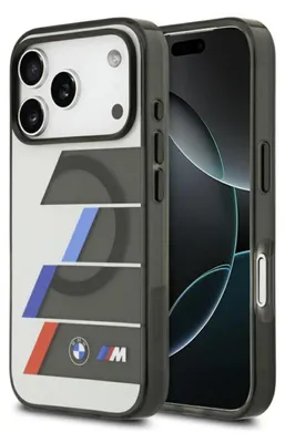 Produktbild von BMW M Tricolor Case kompatibel mit iPhone 17 Pro Max grau