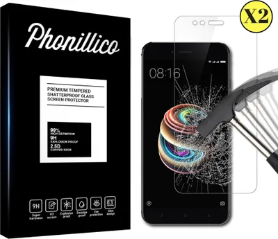 Immagine prodotto di Vetro temperato per Xiaomi MI 5X [2 pezzi] Pellicola protettiva dello schermo Antigraffio Resistente al vetro Phonillico®