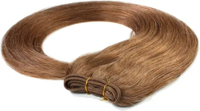 Produktbild von hair2heart Echthaar Tressen zum Einnähen Extensions glatt - 40cm 100g 8/1 hellblond asch
