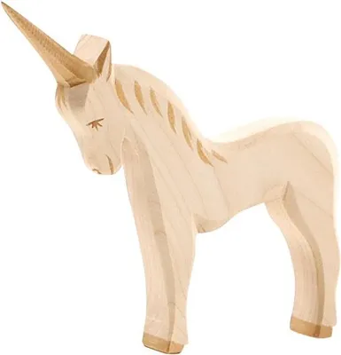 Produktbild von Ostheimer Einhorn Holzfigur, handgefertigt, H 13,5 cm, für Kinder ab 3 Jahren