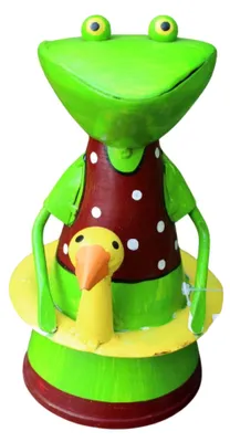 Produktbild von Zaunhocker Frosch mit Schwimmring Landhausstil H19 cm