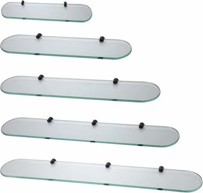Produktbild von Famanu Glasregal 50 cm - Matzblack