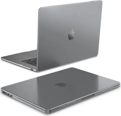 Produktbild von Fintie Hülle Kompatibel mit MacBook Air 15 Zoll M5 M4 M3 M2 A3448 A3241 A3114 A2941 (2026-2023), [100% Entspricht der Offiziellen Farbe] Premium Ultradünne Matte Hartschale Schutzhülle, Space Grau