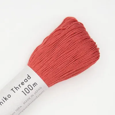 Immagine prodotto di Filato Sashiko Olympus, cotone, matassa, circa 100 m, colore 126, color salmone, prodotto in Giappone