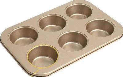 Immagine prodotto di Teglia con rivestimento antiaderente, 26,5 x 18,8 cm, per cupcake e brownies