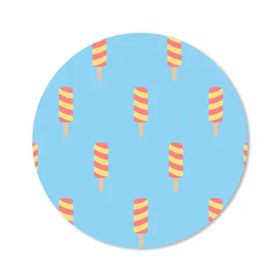 Produktbild von MuchoWow® Mauspad Mousepad Eiscreme - Muster - Gelb - Rot 20x20 cm - Mousepads - Maus Mat - Pad - Mausunterlage - Schreibtischmatte