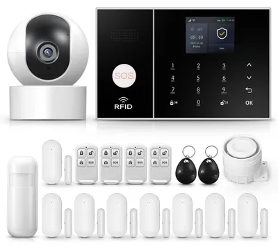 Imagen del producto de Sistema de alarma inalámbrico con cámara, con sirena de 120 dB y color , para la seguridad del hogar