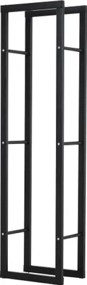 Produktbild von Feuerholzregal Kaminholzablage Kaminholzständer 100kg Stahl Schwarz 40x25x150 cm für Garten & Wohnzimmer