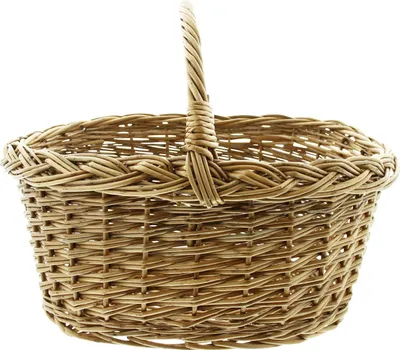 Produktbild von Einkaufskorb Zopfmuster Weide 35x25cm – Tragekorb