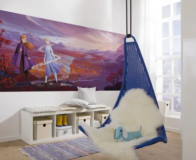 Produktbild von Disney Fototapete von Komar "Frozen Panorama" - Größe 368 x 127 cm, 4 Teile