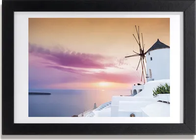 Produktbild von Bild 30x20 MDF-Rahmen, Wandkunst Santorini, Griechenland