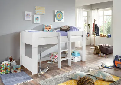 Produktbild von Relita Halbhochbett ANDI Liegefläche 90 x 20 cm Nachbildung weiß - Stellfläche ca. B: 215 x T: 98 cm x H: 113.; BH1684117