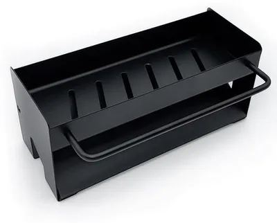 Obrázek produktu pro Organizér do dřezu Ibenzoa®, samoodtokový a nerezový – černý, uhlíková ocel, rozměry 23 x 9 x 10 cm | Úložný prostor pro houbičky, kartáče a mýdlo