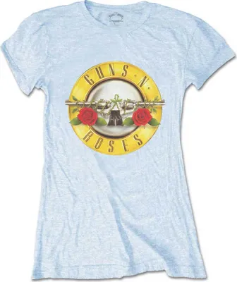 Produktbild von Guns N' Roses Classic Bullet Logo (Skinny Fit) Powder Blue S Damen T-Shirt