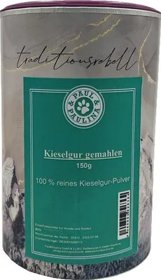 Produktbild von Paul & Paulina Kieselgur gemahlen 150g Kieselerde Einzelfuttermittel für Hunde und Katzen